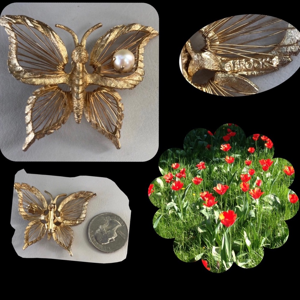 VTG Brooks Elegant Butterfly Brooch